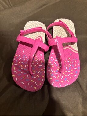 Kids Pink Sprinkle Flip Sandals